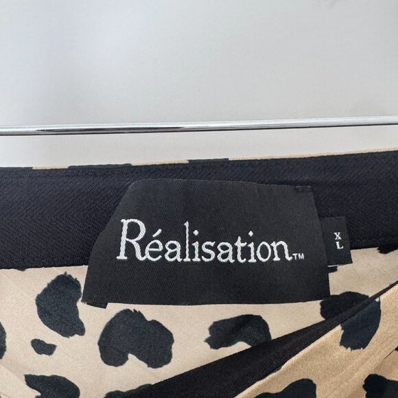 Réalisation Par “Naomi” Leopard Print Silk Midi Skirt (Size XL) - Picture 3 of 3